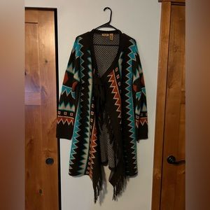 Wrangler Women’s Long Sweater with Fringe - XL